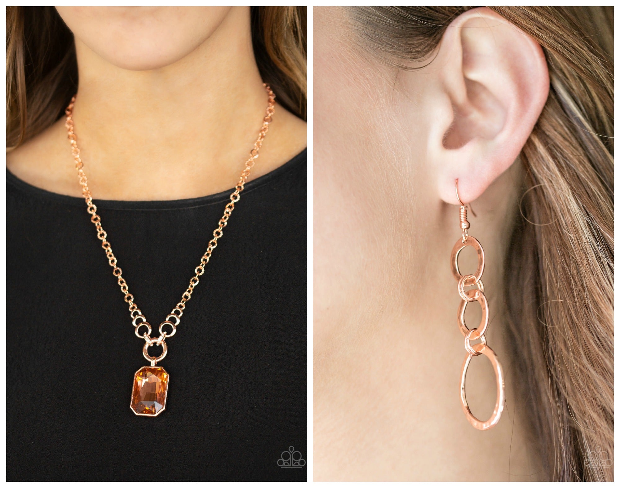 Queen Bling 2-piece Set - copper