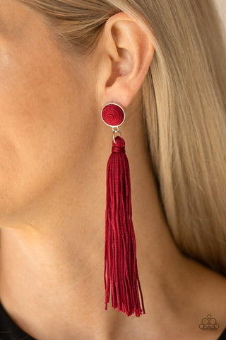 Tightrope Tassel - red