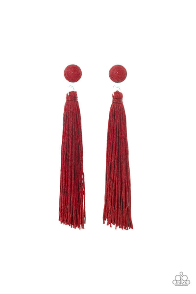 Tightrope Tassel - red